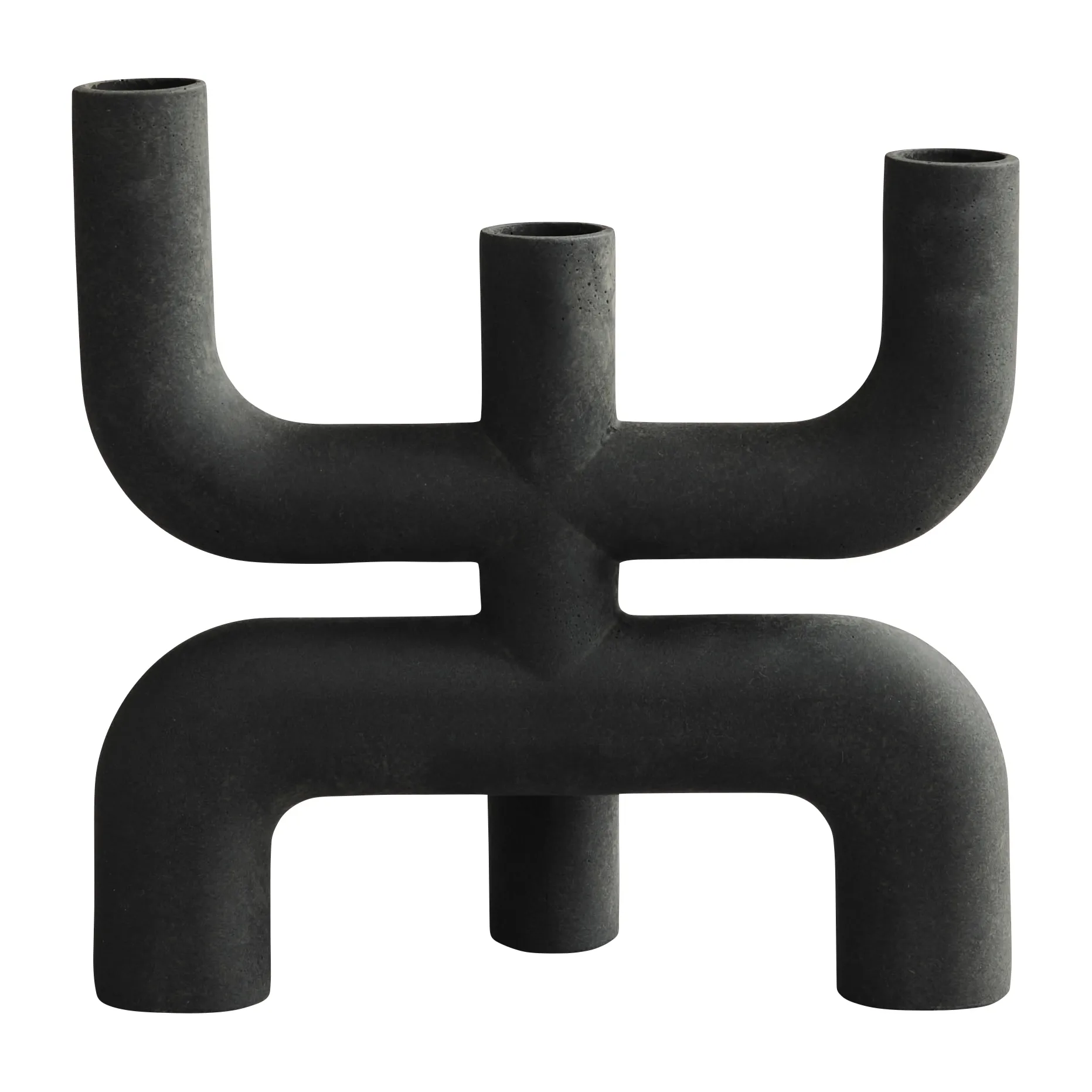 101 Copenhagen Cobra lysestage 25x25 cm Black