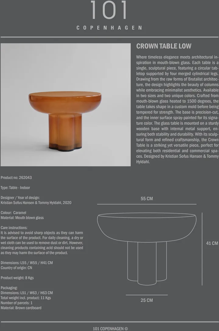 Crown side table low Ø65 cm from 101 Copenhagen - NordicNest.com