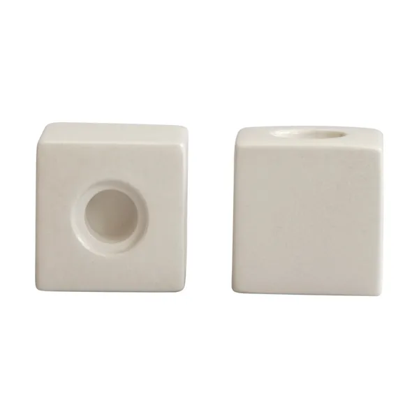 Cube ljusstake 2-pack, High Glaze Birch