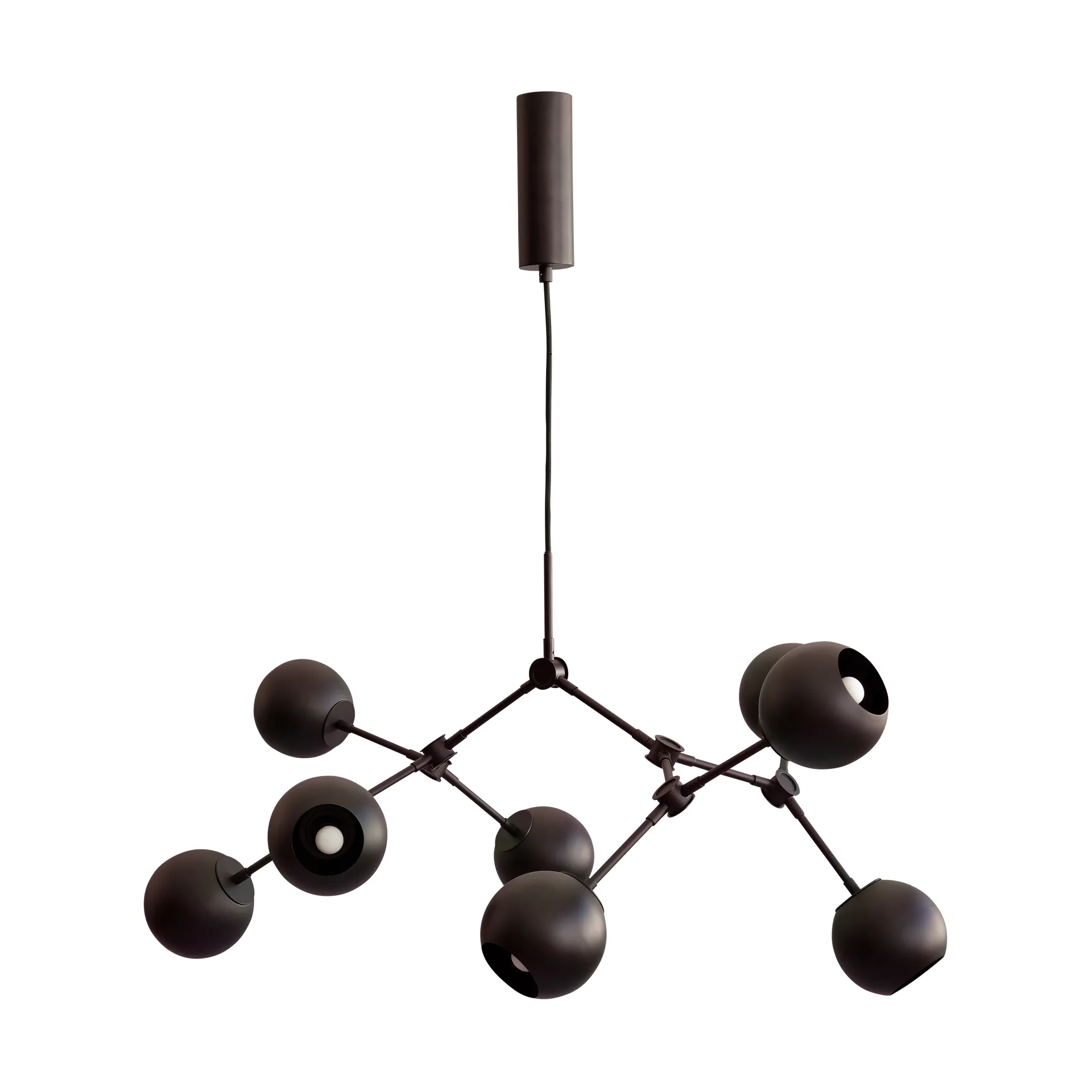 Drop Globe Mini-lysekrone, sort, 95 cm – 101 Copenhagen - Stue - Moderne - Aluminium - Med flere lyskilder