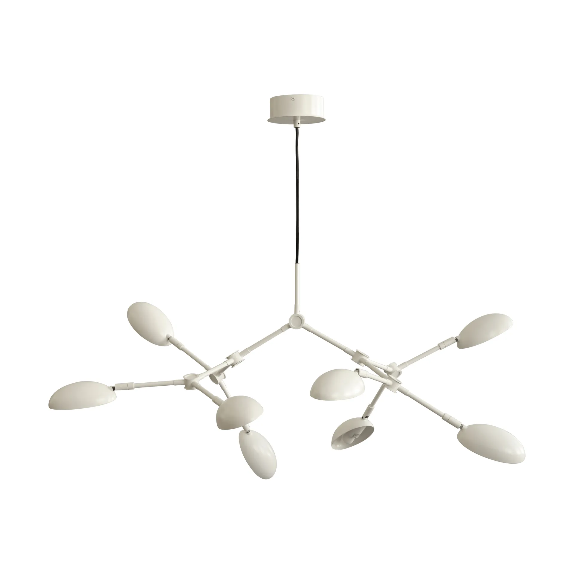 Drop lysekrone, hvid, 55 cm, 8 lyskilder - 101 Copenhagen - Entré - Design - Aluminium - Med flere lyskilder