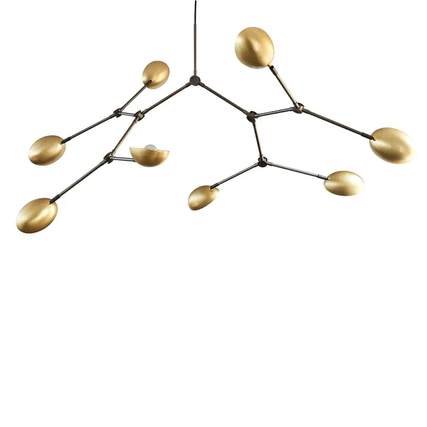 Drop Chandelier takkrona, Mässing