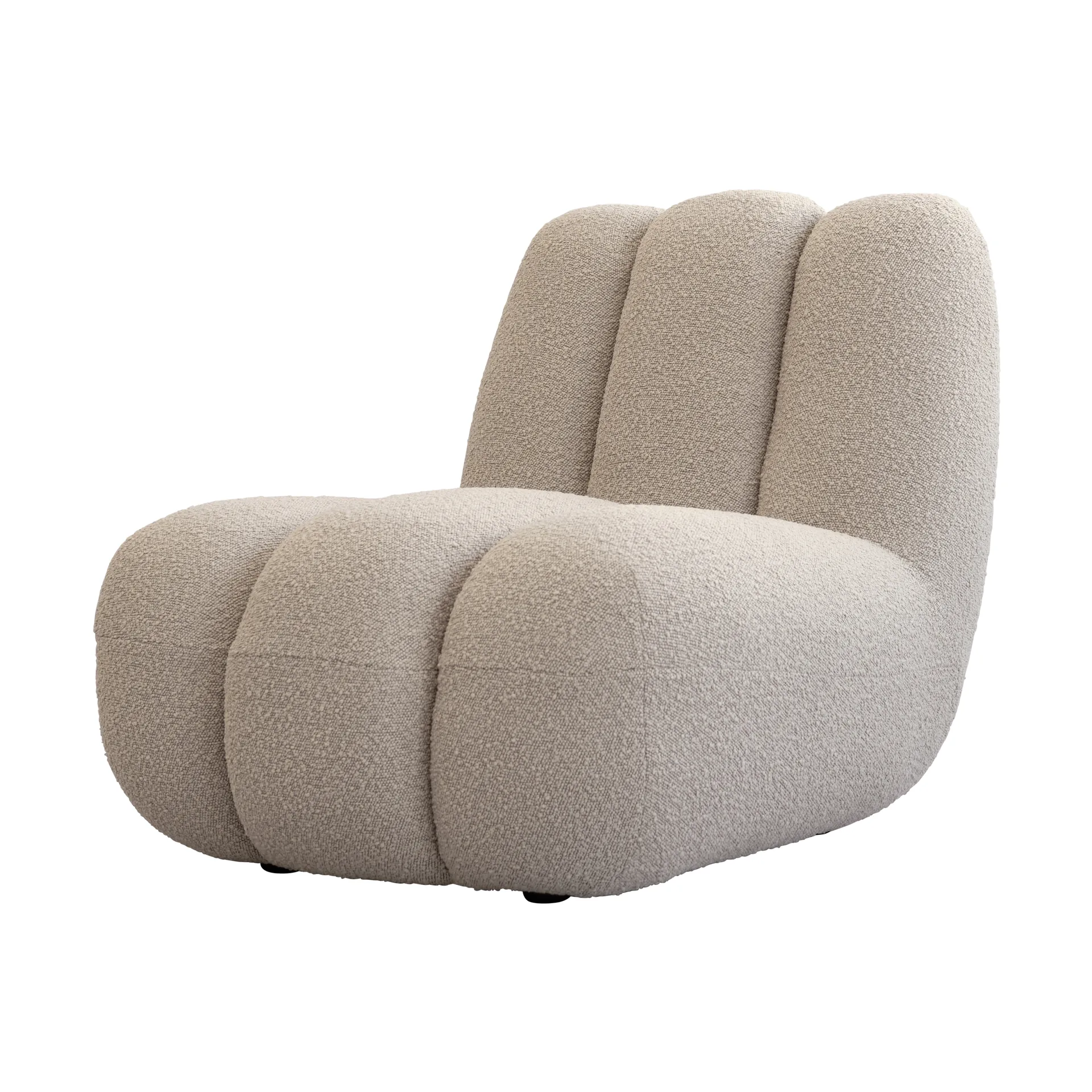 101 Copenhagen Fauteuil lounge Toe bouclé Smoked sand