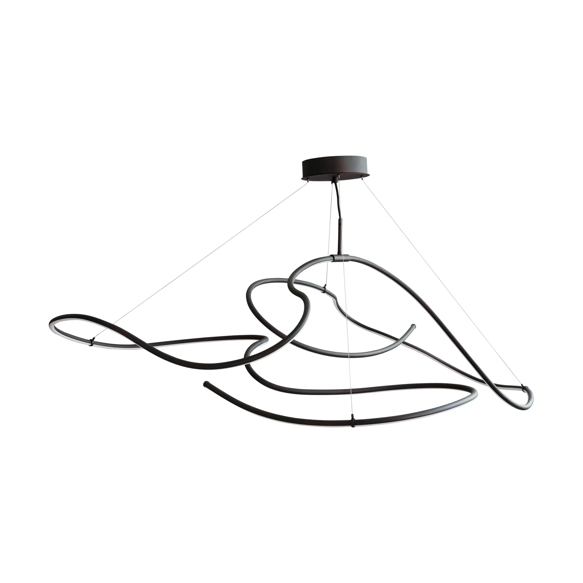 101 Copenhagen Ghost Chandelier big loftslampe Burned black