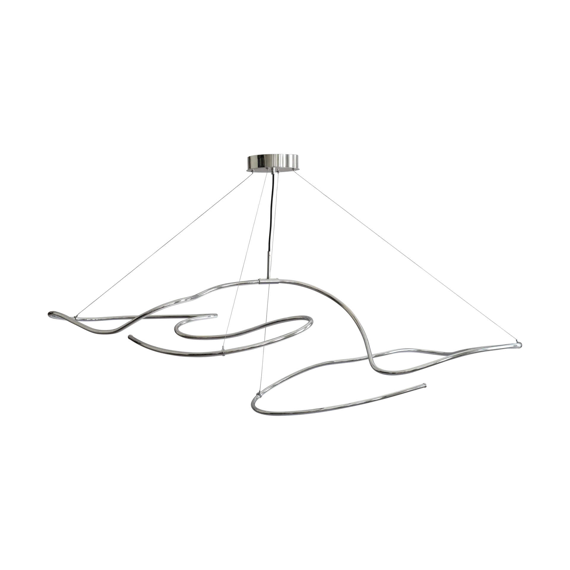 101 Copenhagen Ghost Chandelier big loftslampe Chrome