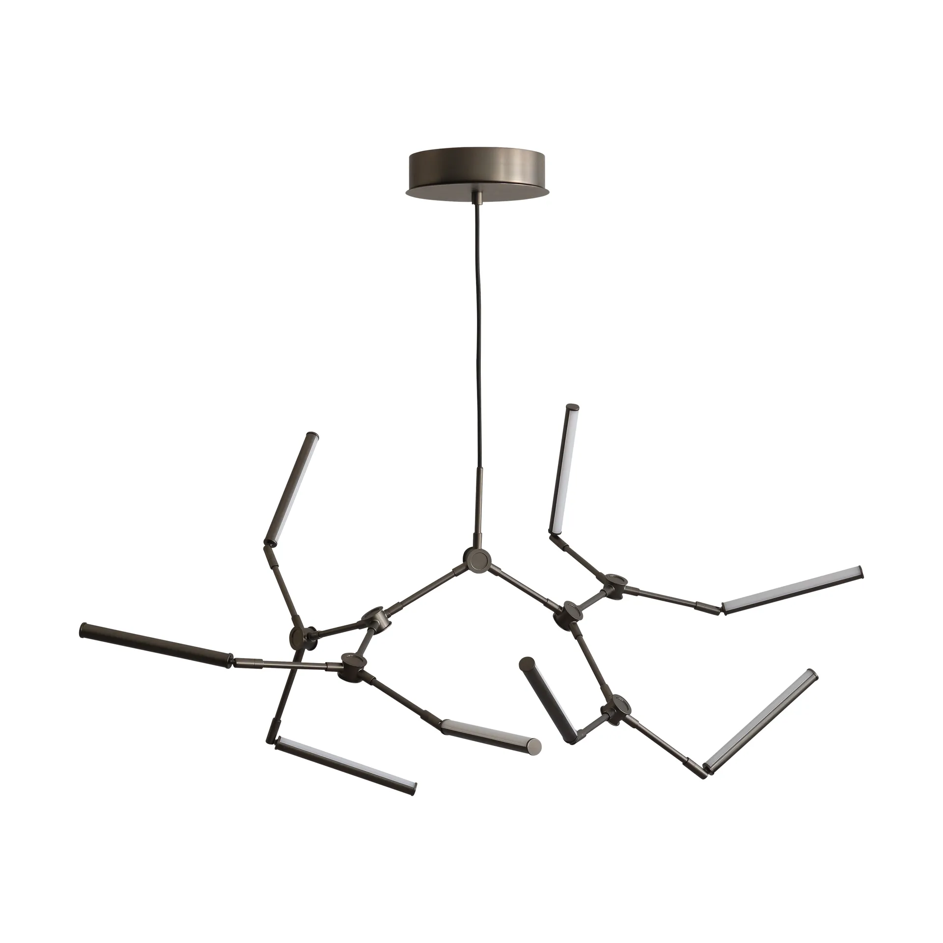 Stick LED-hængelampe, bronze, 124 cm, 8 lyskilder - 101 Copenhagen - Stue - Design - Aluminium - Med flere lyskilder