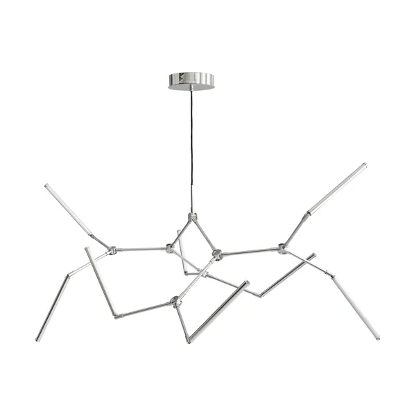 Stick chandelier takkrona, Chrome