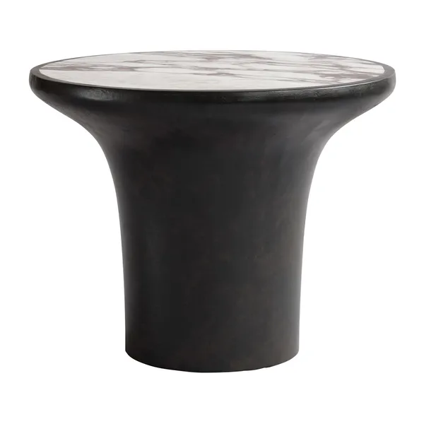 Trumpet sidobord low Ø45 cm, Calacatta