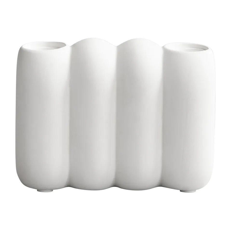 101 Copenhagen Tube lysestage Bone white 11x14,5 cm