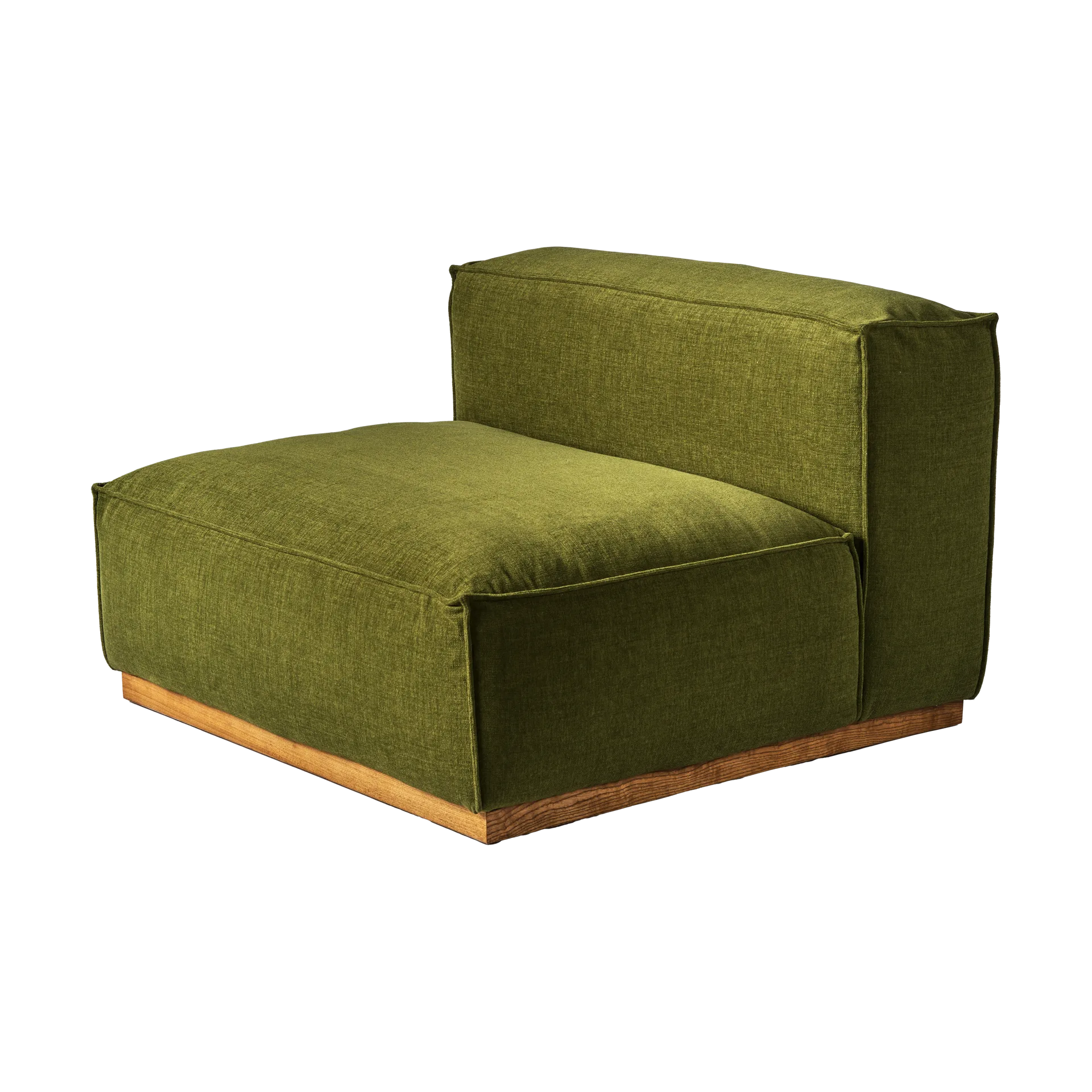 1898 Fauteuil Bergsdal 1,5 places Luisa green 3975-Frêne teinté chêne, 1,5 places