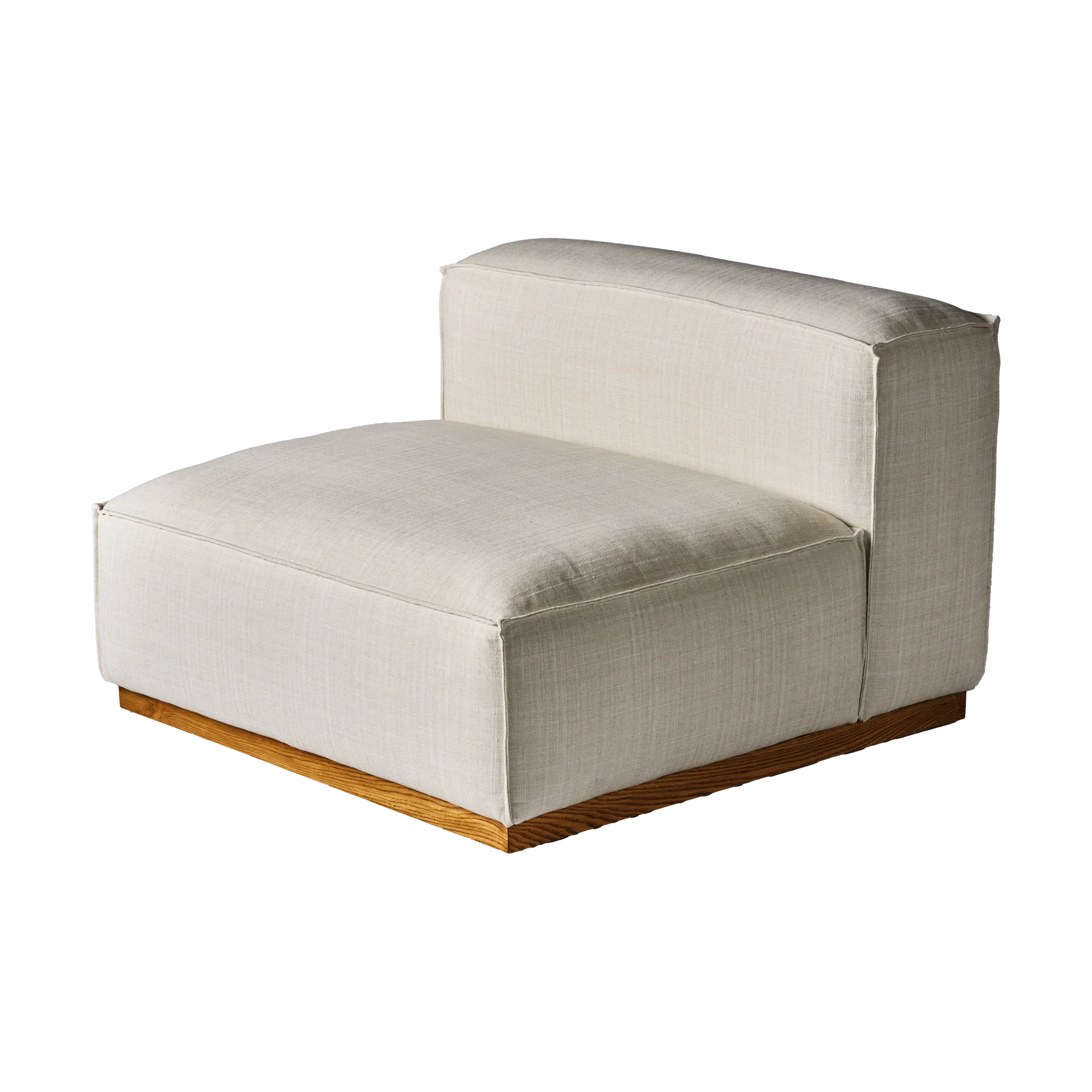 1898 Fauteuil Bergsdal 1,5 places Oslo nature 1540-Frêne teinté chêne, 1,5 places
