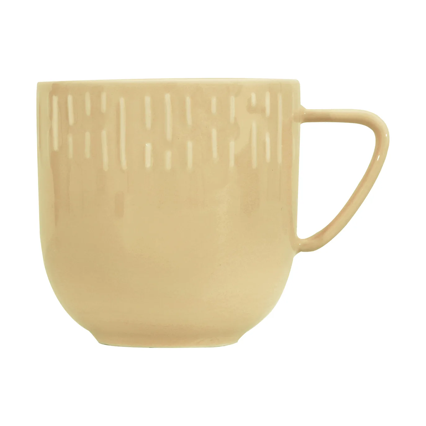 Aida - Confetti - Krus m/relief porcelæn 35 cl Sennep gul