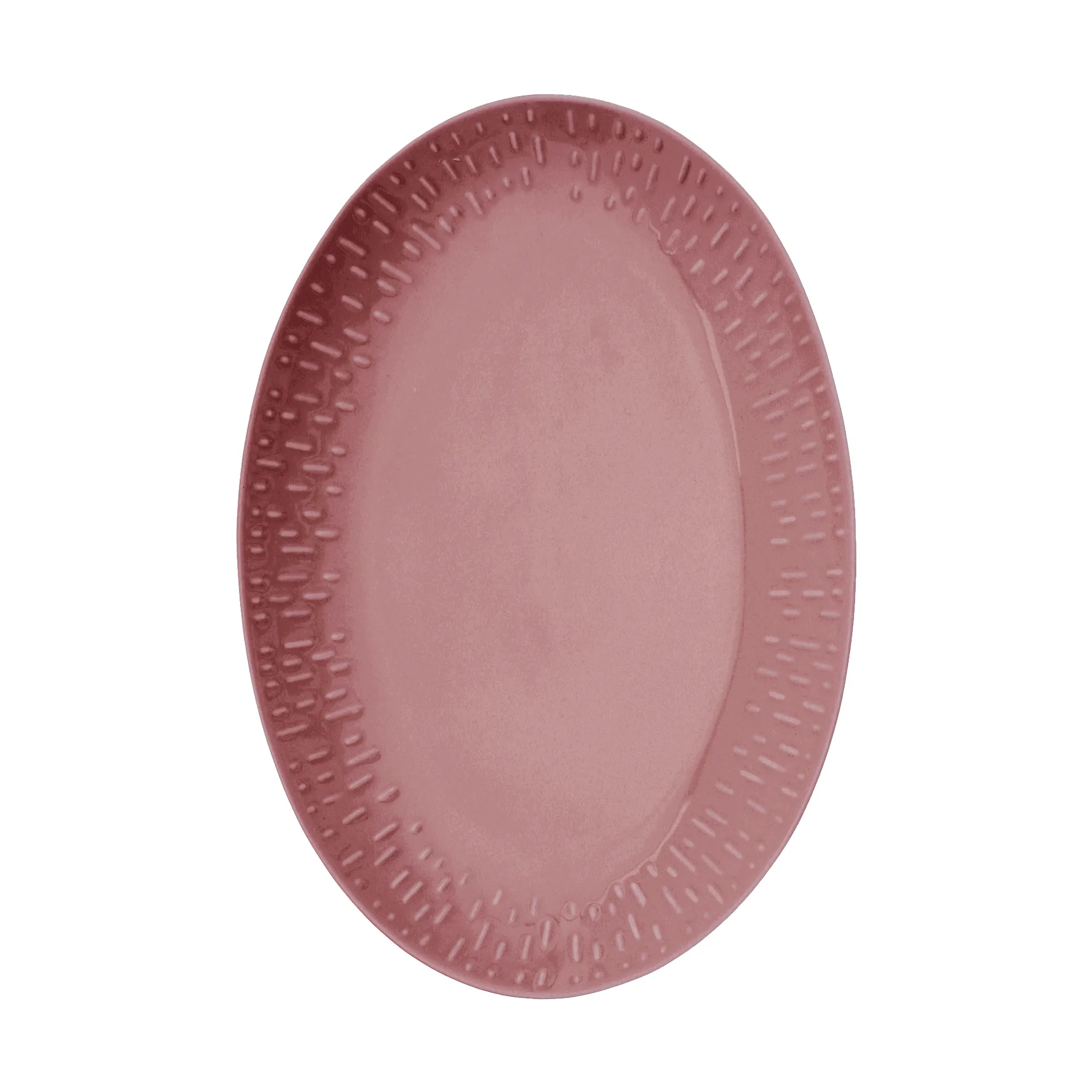 Aida - Confetti - Ovalt fad m/relief porcelæn Bordeaux