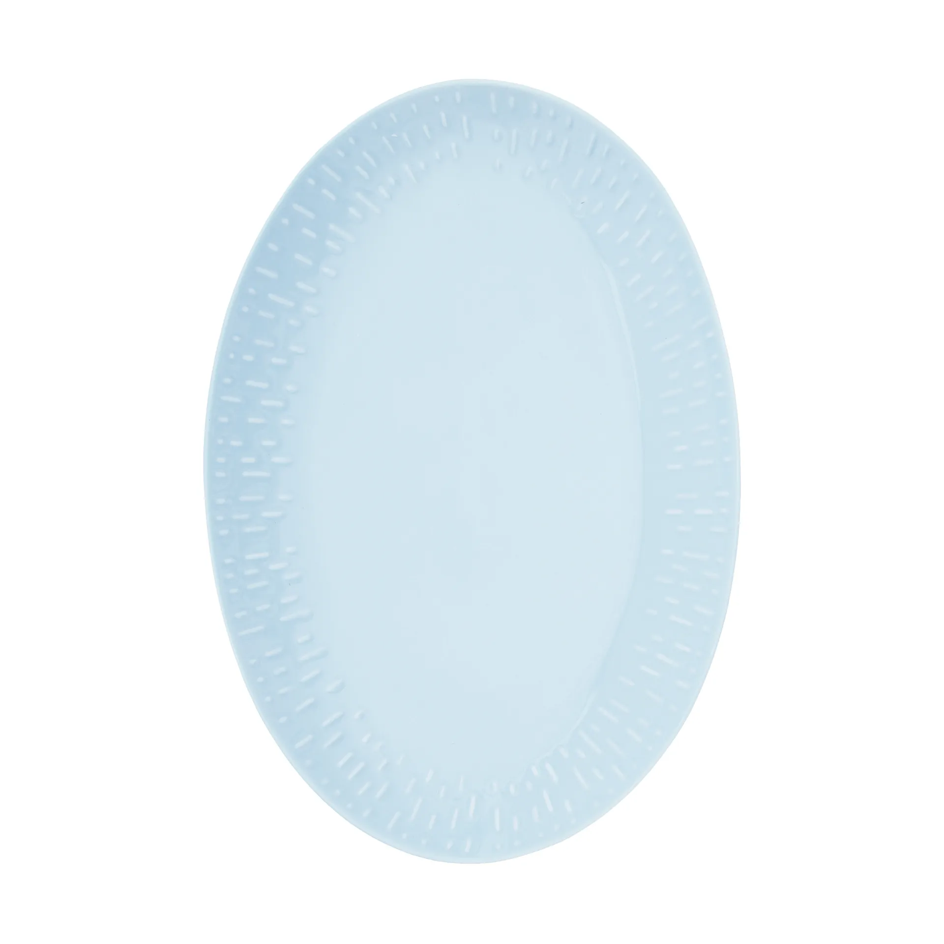 Aida Confetti ovalt fat Aqua, 25,5x36 cm