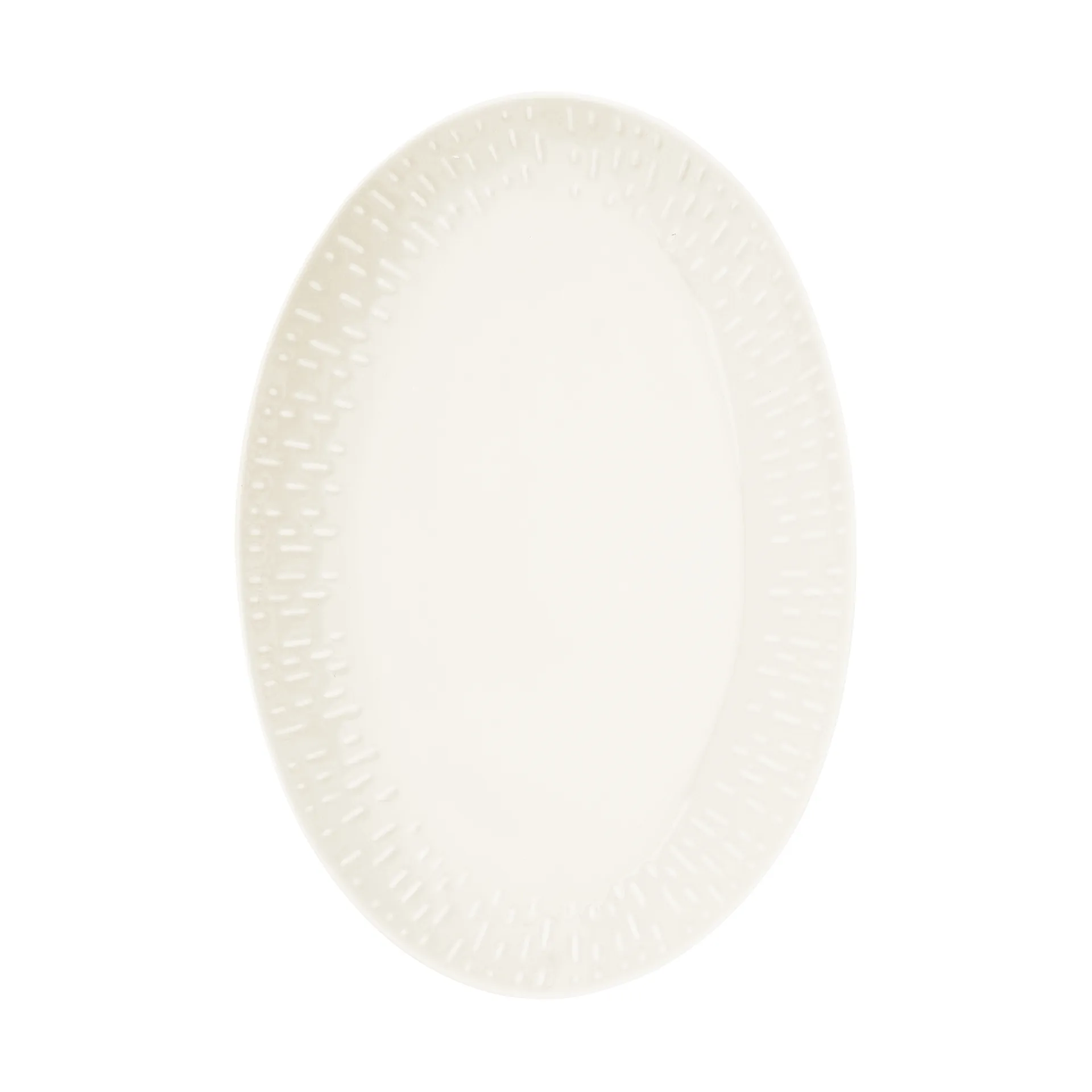Aida Confetti ovalt fat Vanilla, 25,5x36 cm