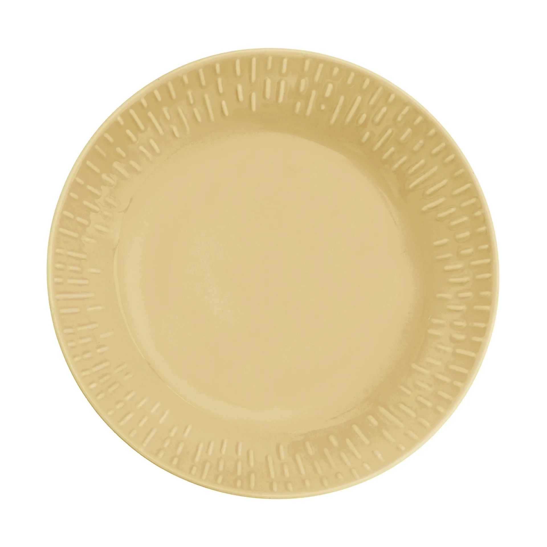Aida Confetti pastatallerken Mustard, Ø23 cm