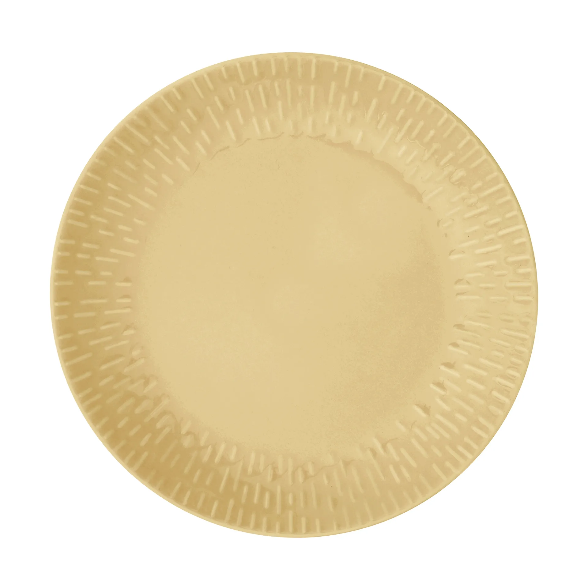 Aida - Confetti - Frokosttallerken m/relief porcelæn 24 cm Sennep gul