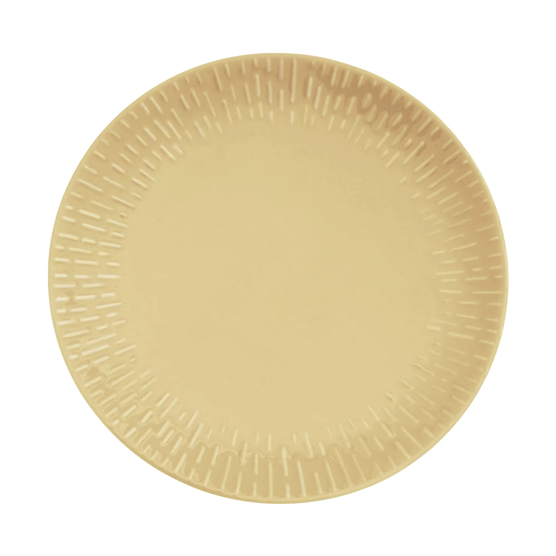 Aida - Confetti - Middagstallerken m/relief porcelæn 27,5 cm Sennep gul