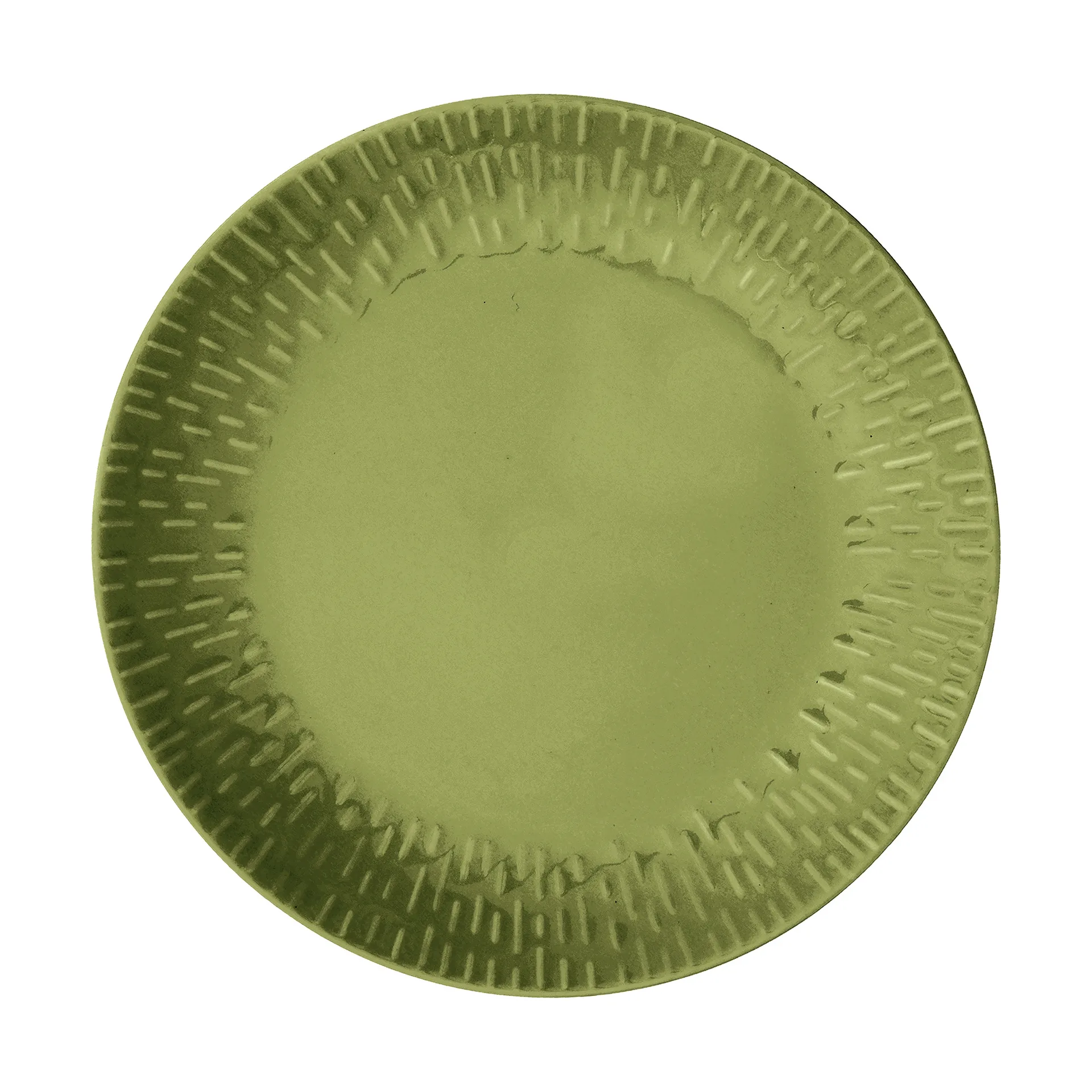 Aida - Confetti - Frokosttallerken m/relief porcelæn 24 cm Oliven