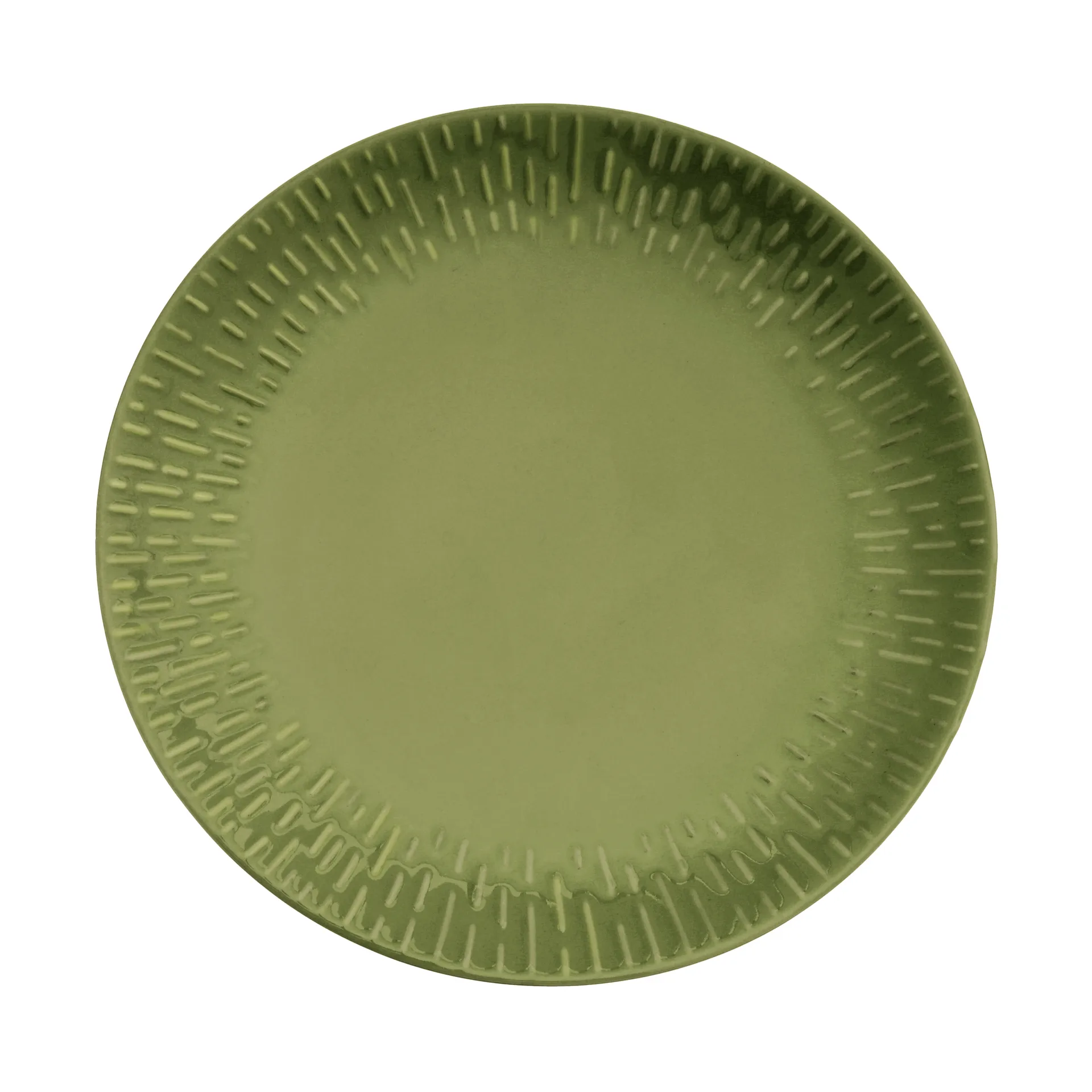 Aida - Confetti - Middagstallerken m/relief porcelæn 27,5 cm Oliven