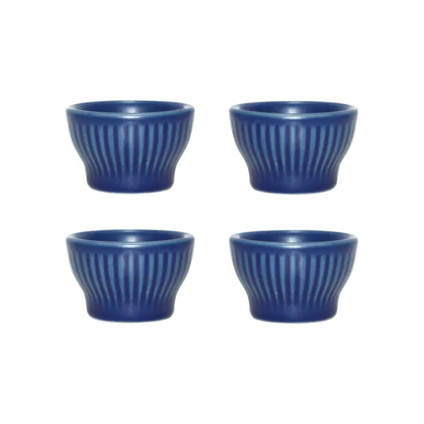 Groovy äggkopp 4-pack, Blue stoneware