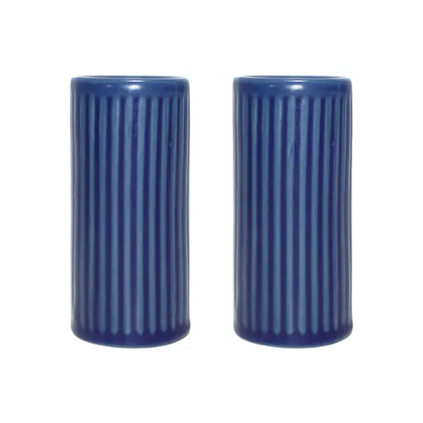 Groovy salt- och pepparkar, Blue stoneware