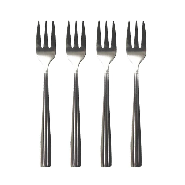 Groovy tårtgaffel 4-pack, Rostfritt stål