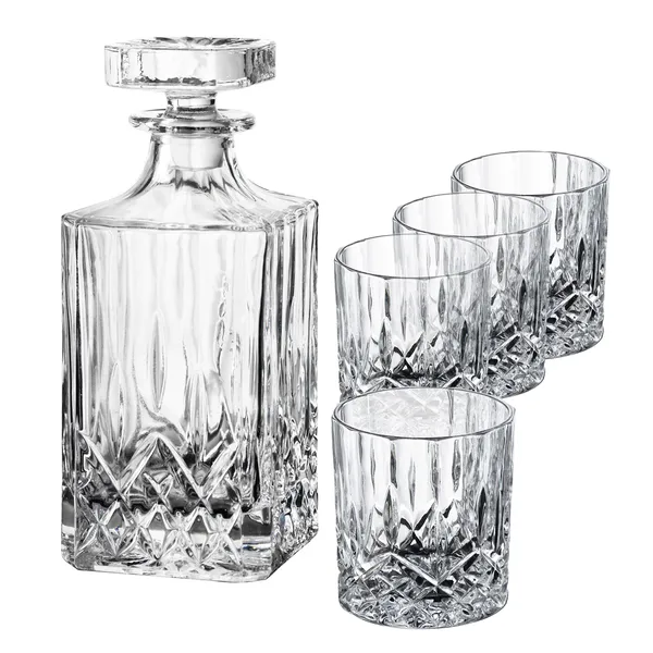Harvey whiskeyset karaff och 4 st whiskeyglas, Glas