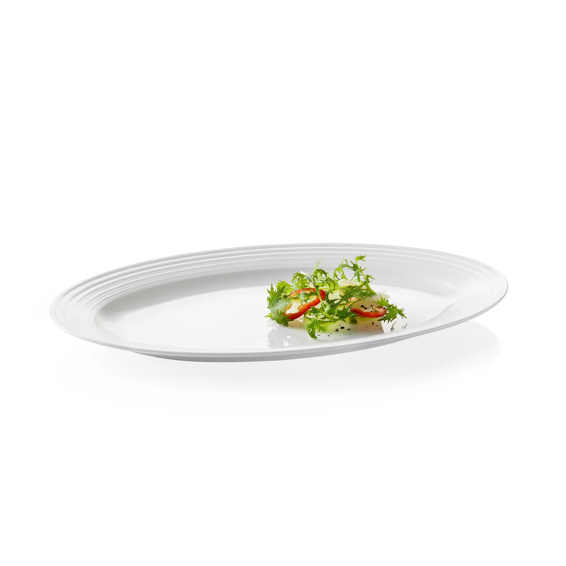 Aida - Passion - ovalt fad Creme Hvid 1 stk 41,5x28,5 cm