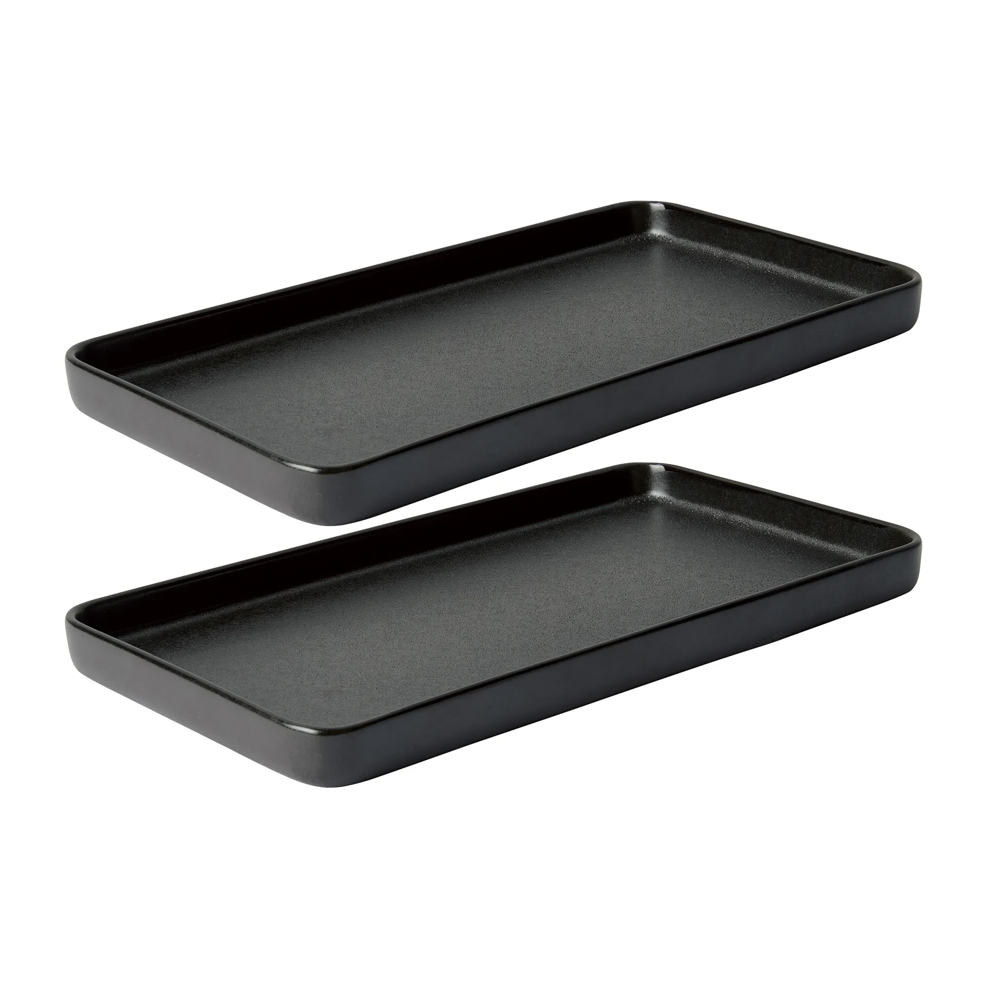 Aida - RAW Titanium Black - rektangulær fad 2 stk 34 cm
