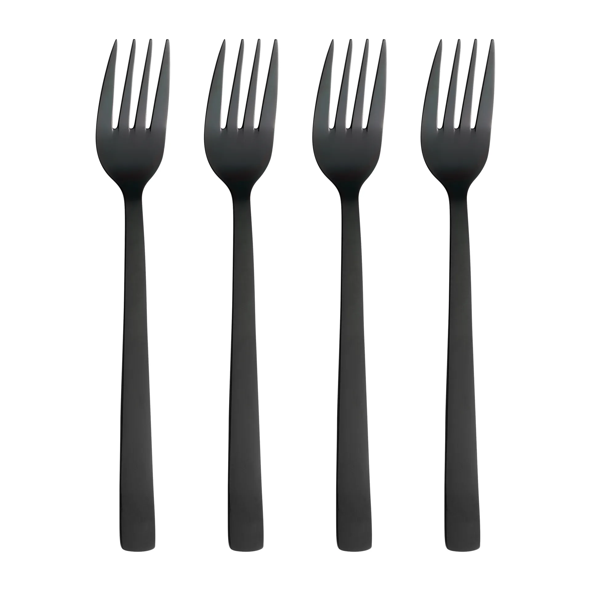 Aida - RAW - gaffel blank sort coated 4 stk