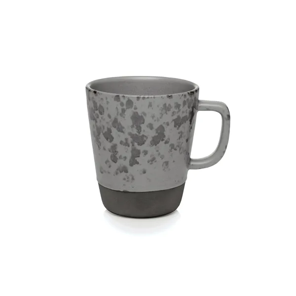 Raw mugg med handtag 30 cl, grå med prickar