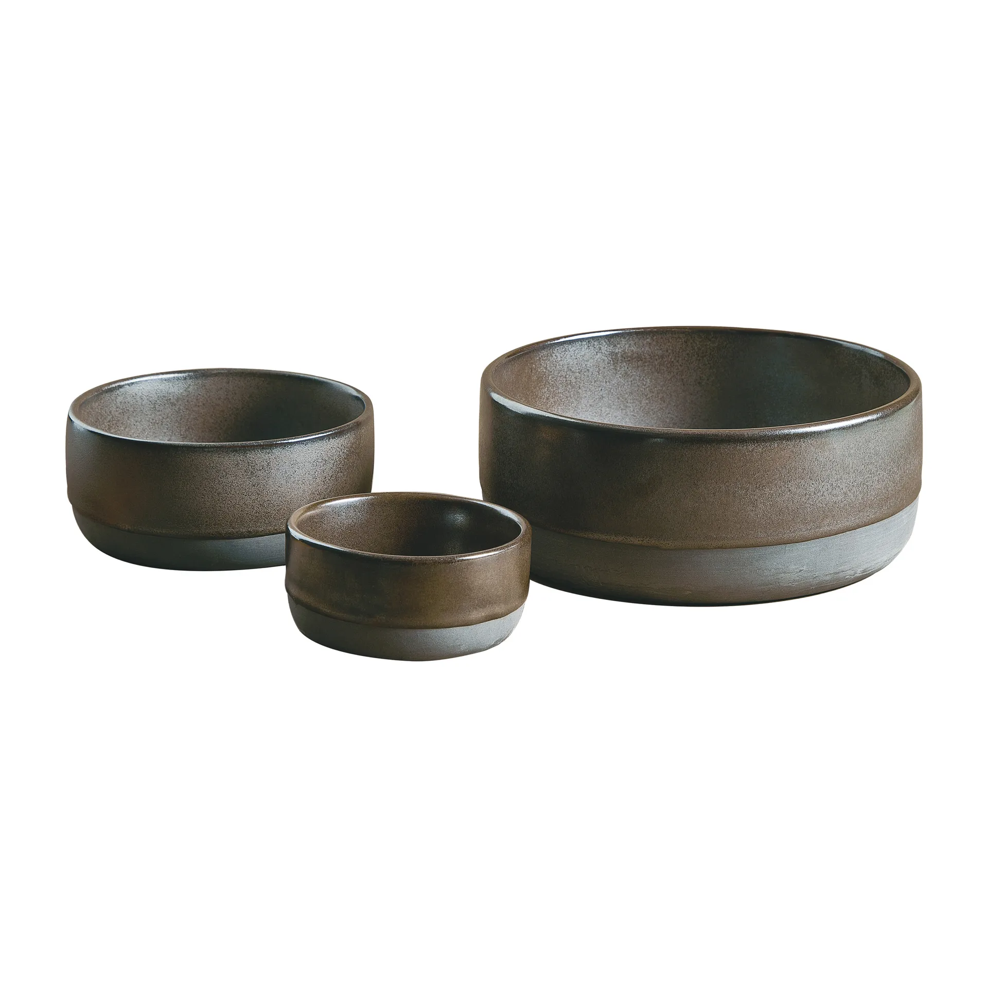 Raw skålesæt 9,5 cm - 13,5 cm - 19,5 cm - Metallic Brown