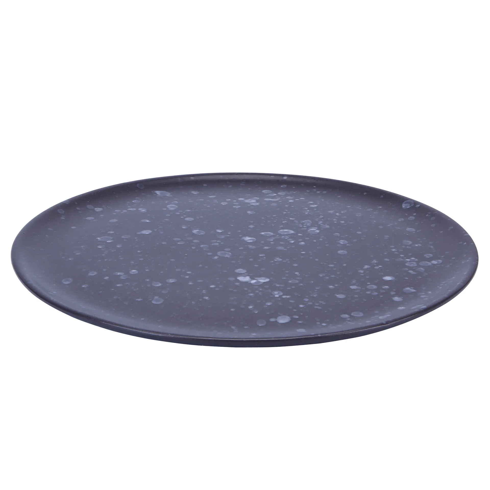 Aida Raw tallrik &Oslash;28 cm svart med prickar