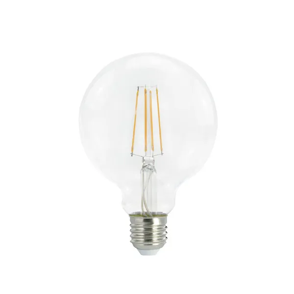 Airam Filament LED 3-stegs dimring-glob ljuskälla, klar, med minne, 95mm e27, 7w