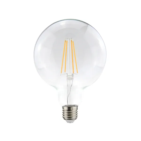 Airam Filament LED-glob 125mm ljuskälla, klar, dimbar e27, 4w