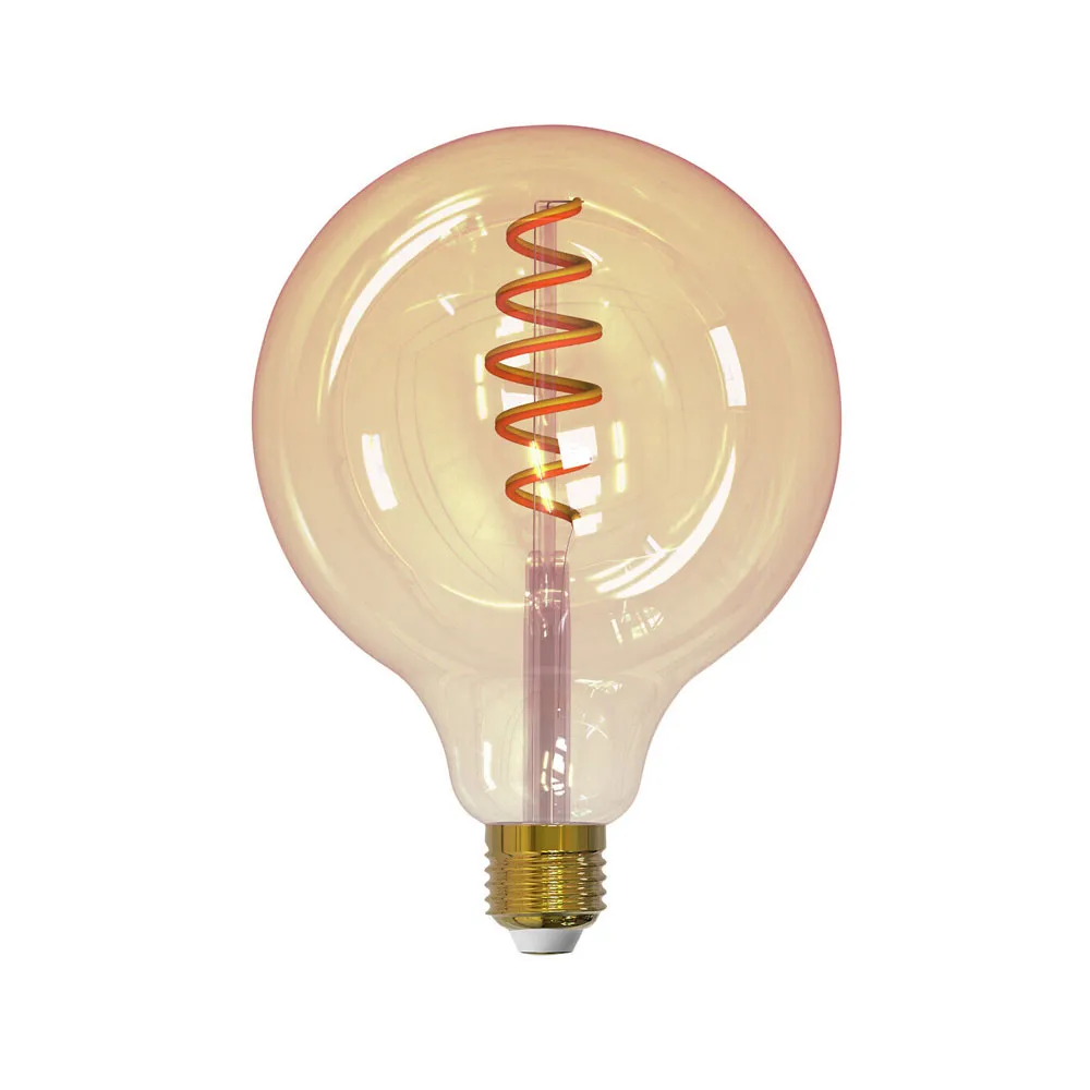 Airam Ampoule LED à filament Airam Smarta Hem ambre, 125mm, spirale e27, 6w