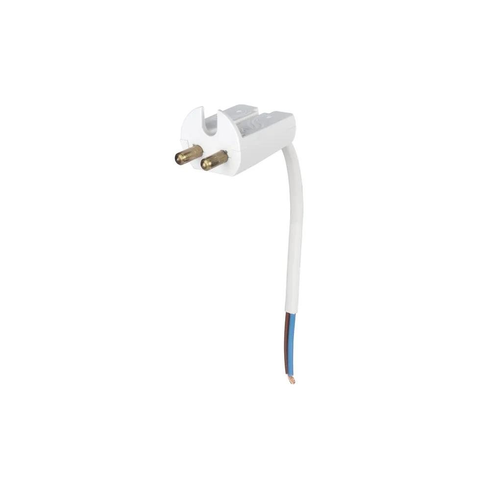 Airam Lampekontakt hvid, med ledning 11 cm, ikke jordet