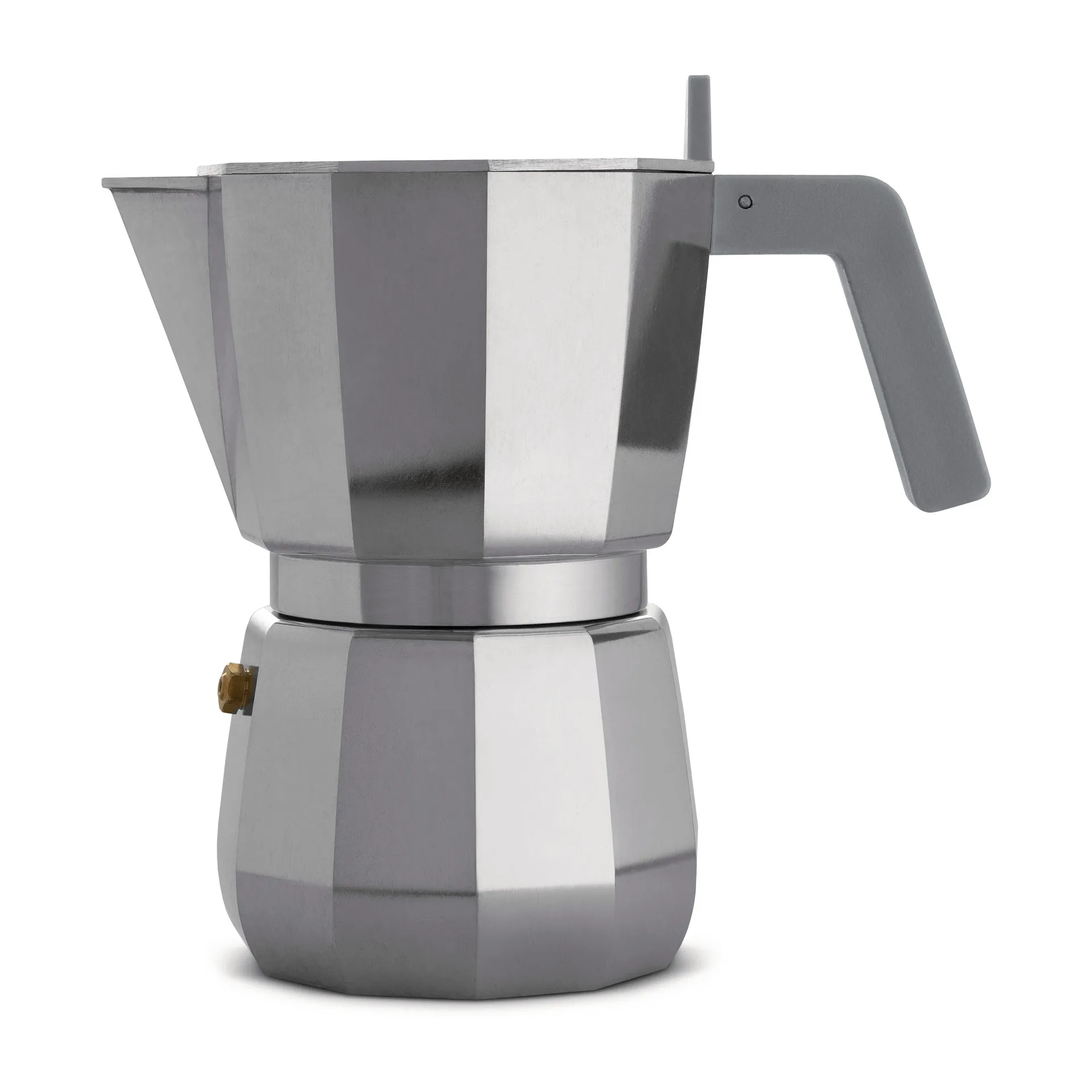 Alessi Moka, Moka gryde, 0,3 L, Grå, Aluminium, 6 kopper, 105 mm
