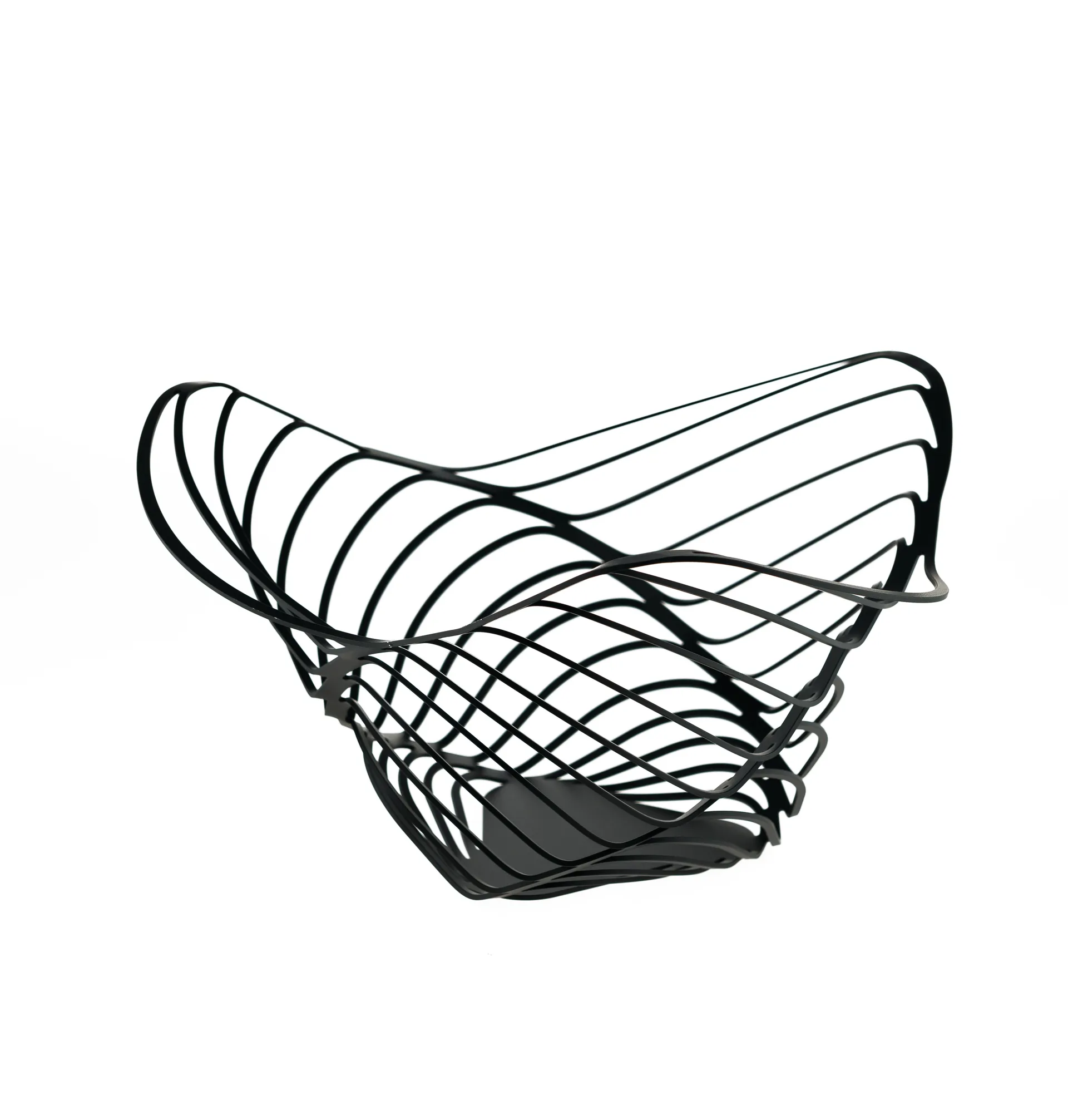 Alessi Trinity høj frugtkurv 33 cm Sort