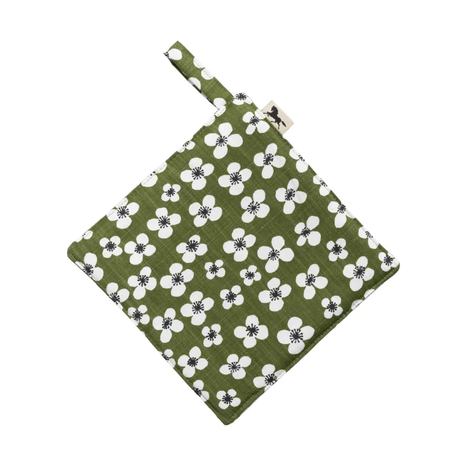 Almedahls Belle Amie grydelap 23 x 23 cm Mørkegrøn