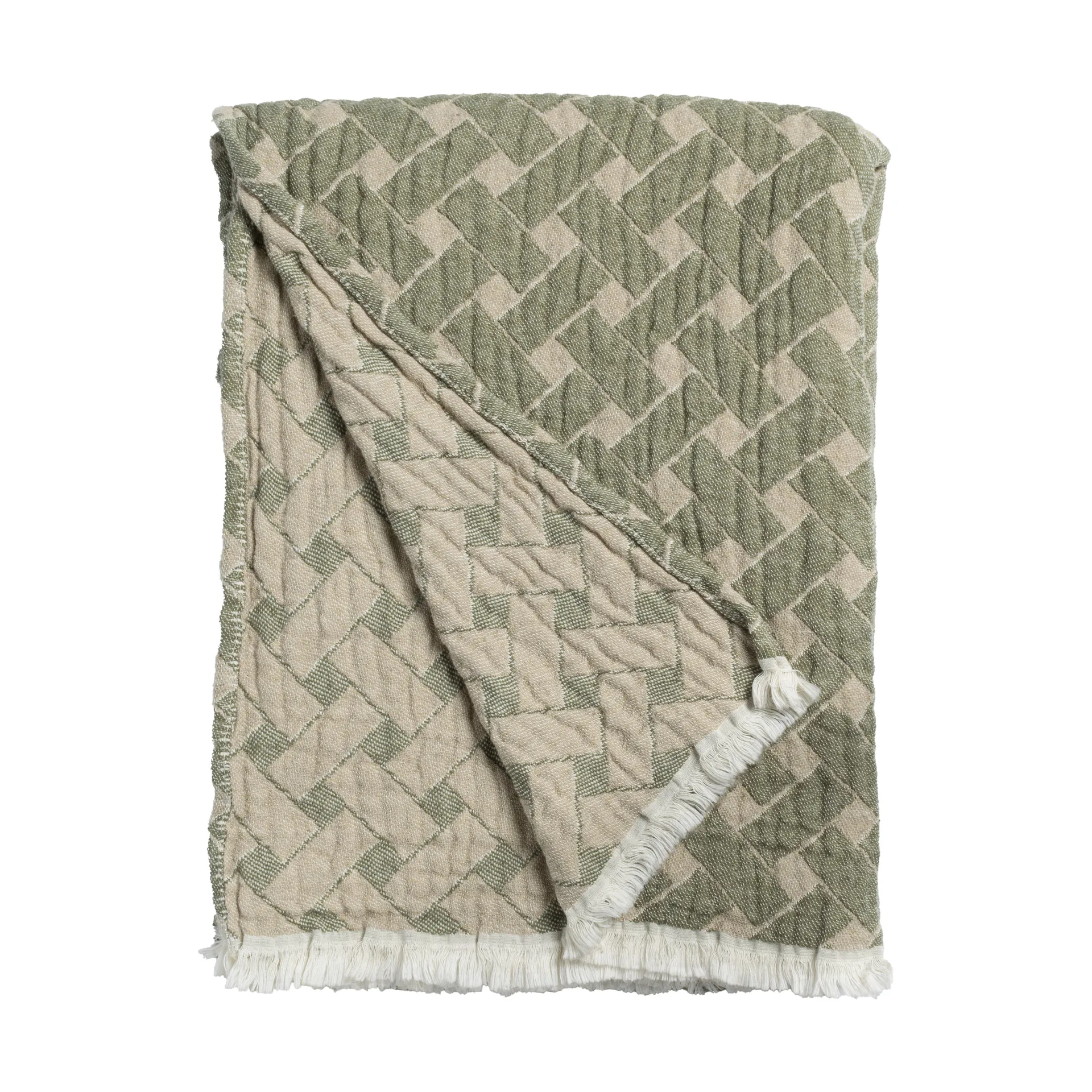 Almedahls Couverture Korg cm Vert-beige
