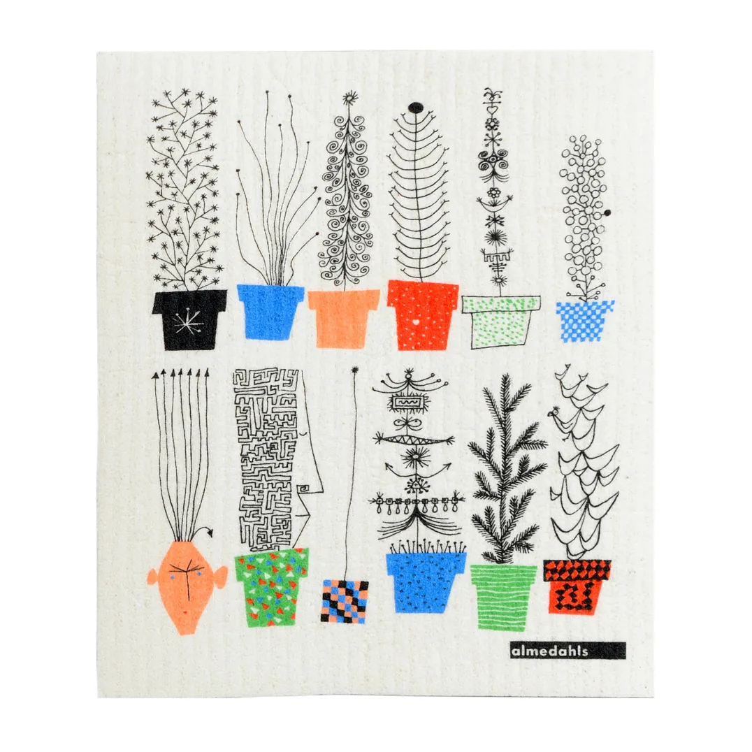 Almedahls Italiensk blomsterhylde klud 18x20 cm Multi
