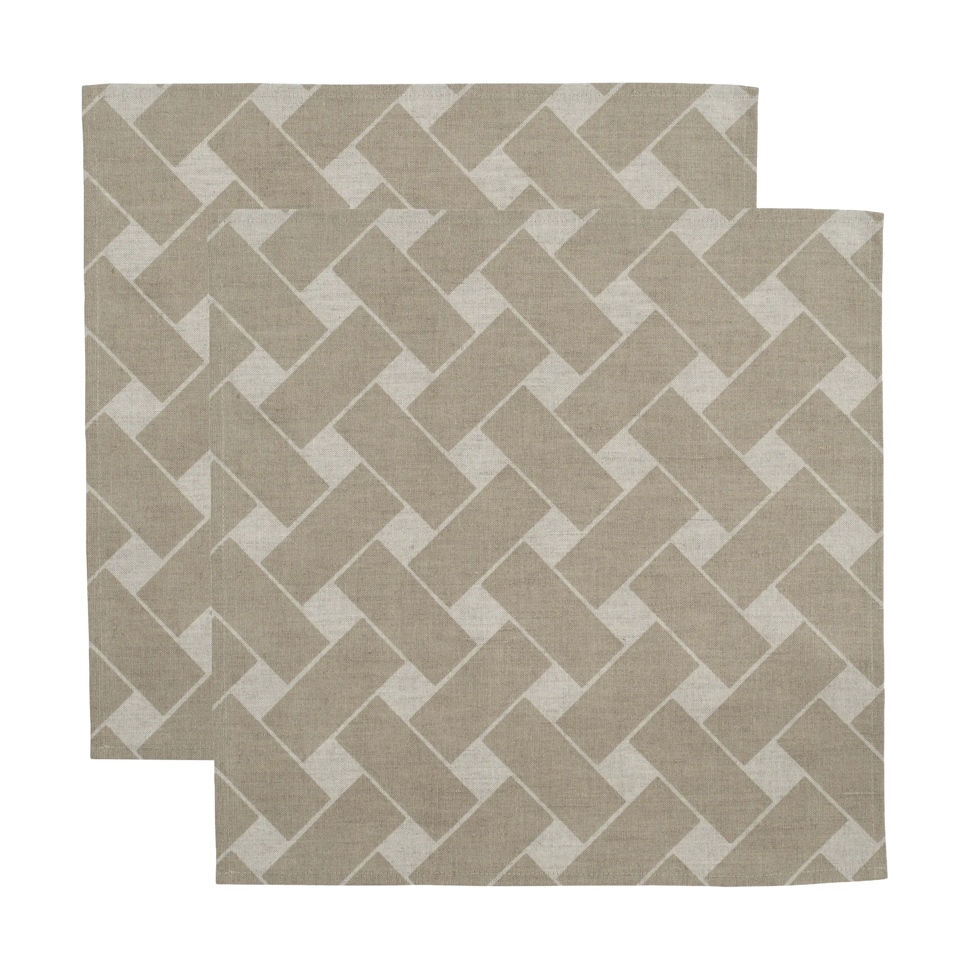 Almedahls Korg XL serviet 45x45 cm 2-pak Natur-taupe