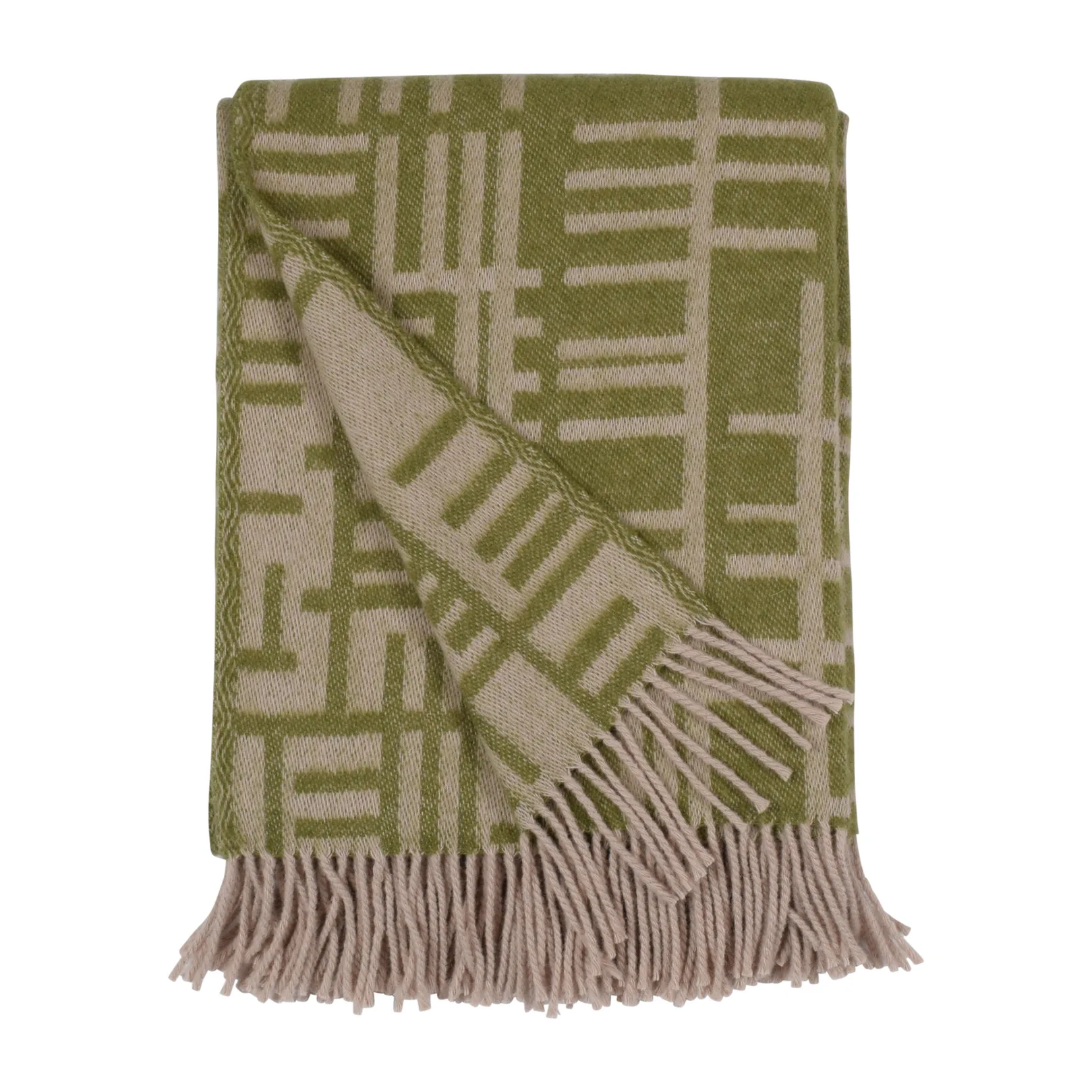 Almedahls Plaid Pickepin cm Vert mousse-beige