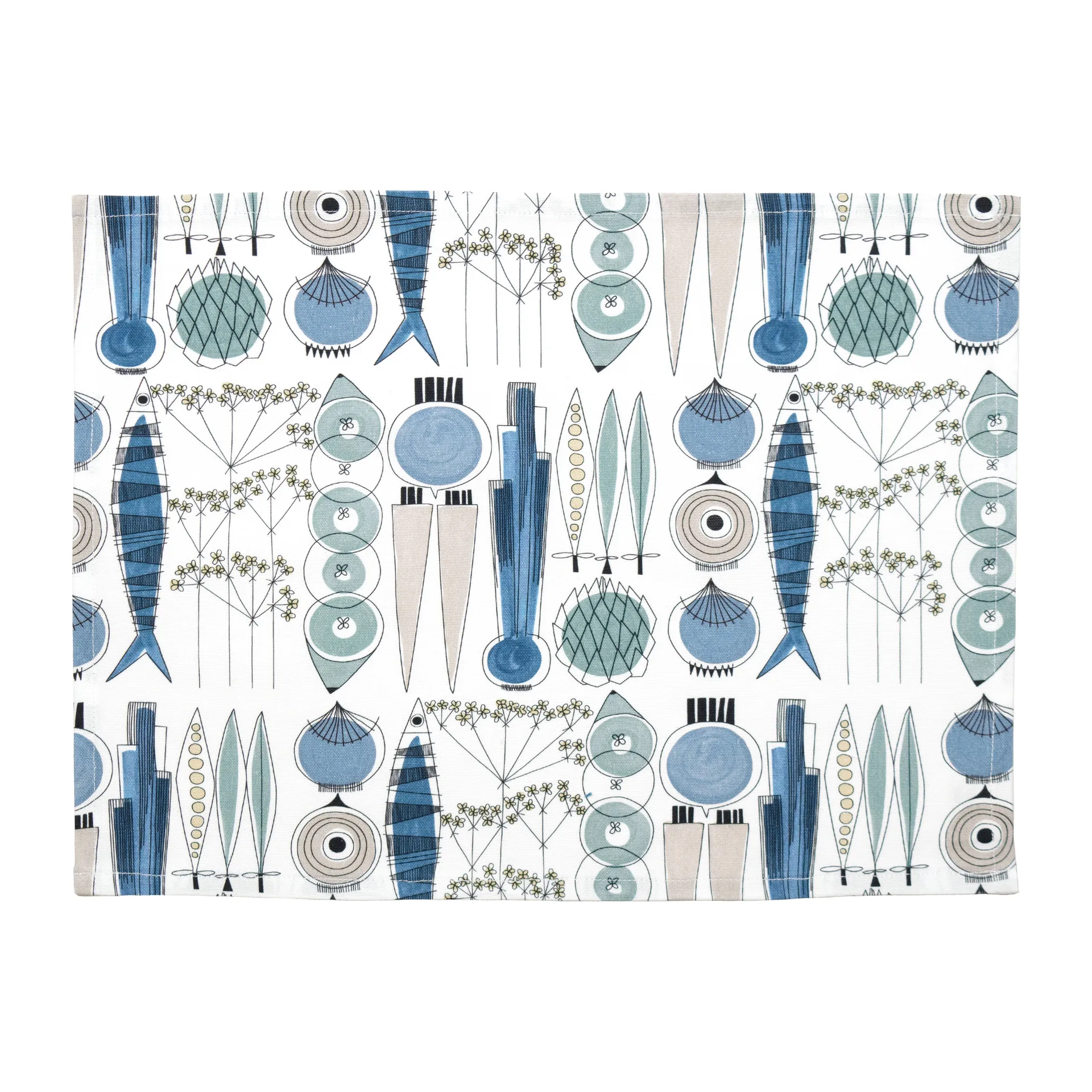 Almedahls Set de table Picknick cm, lot de 2 Bleu-beige