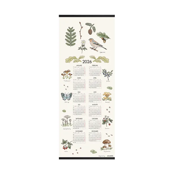 Skogsvandring kalender 2026, 35x90 cm