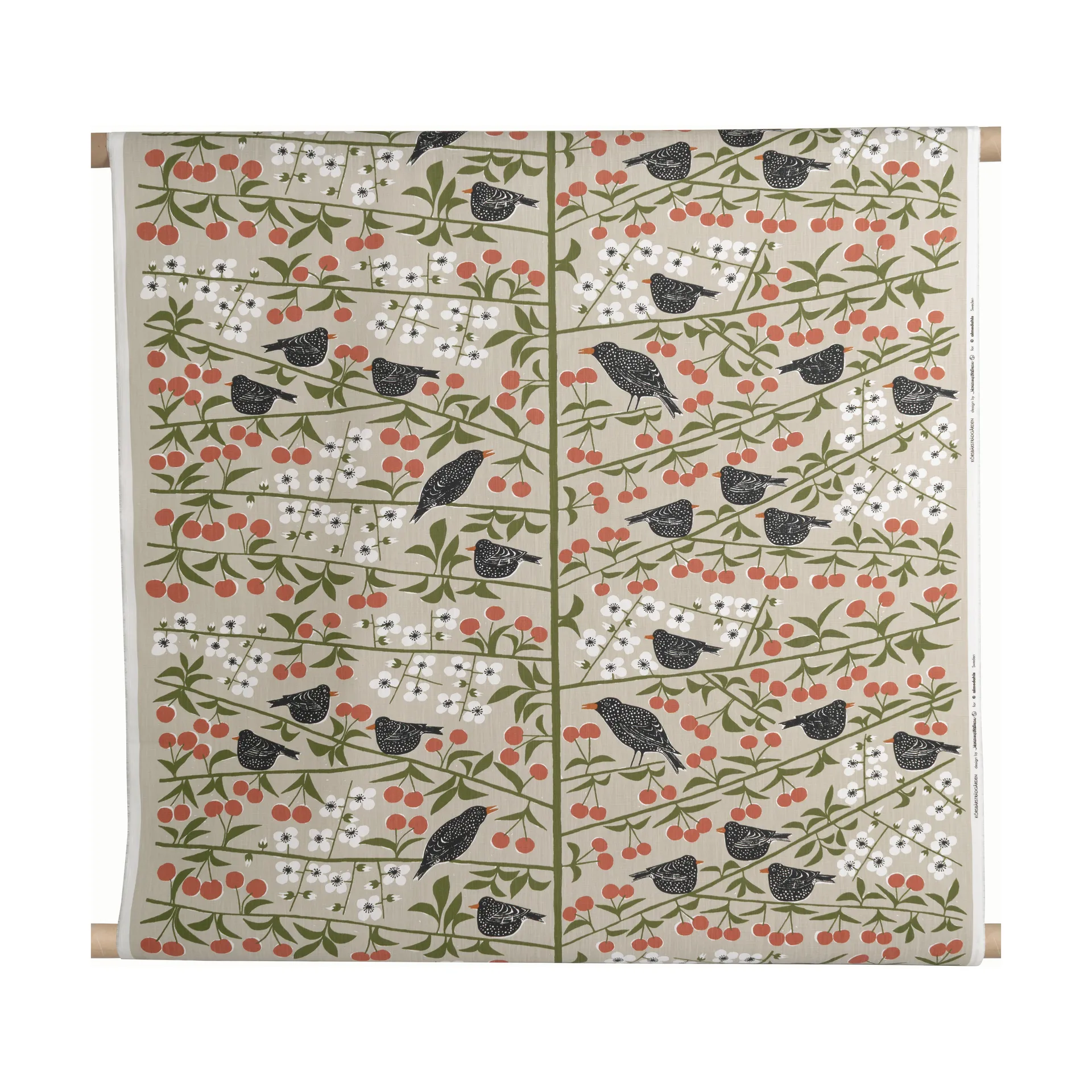 Almedahls Tissu Körsbärsträdgården Beige