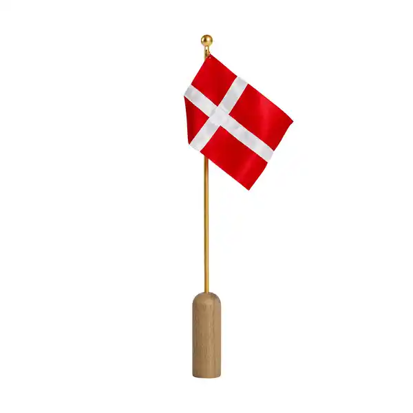 Celebrating Denmark flagga 40 cm, Oak-brass