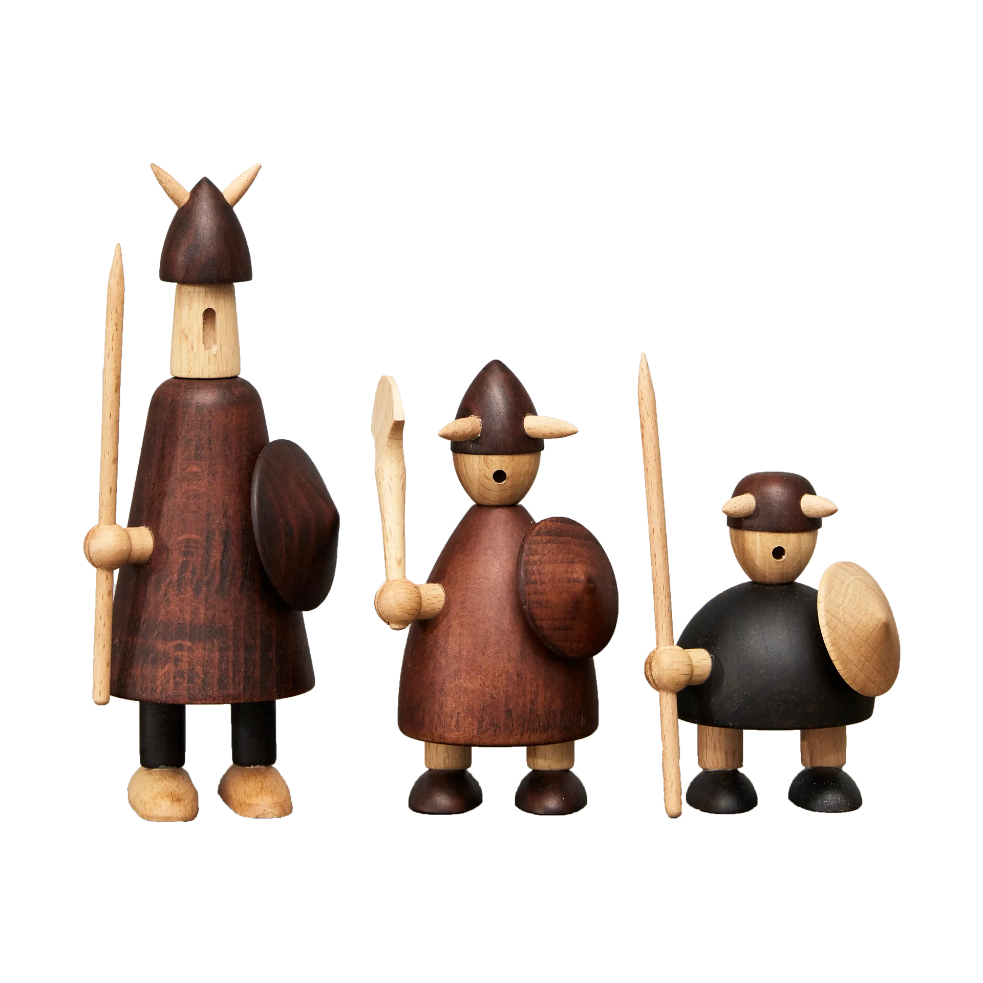 Andersen Furniture The vikings of Denmark træfigur 3 dele Stained beech